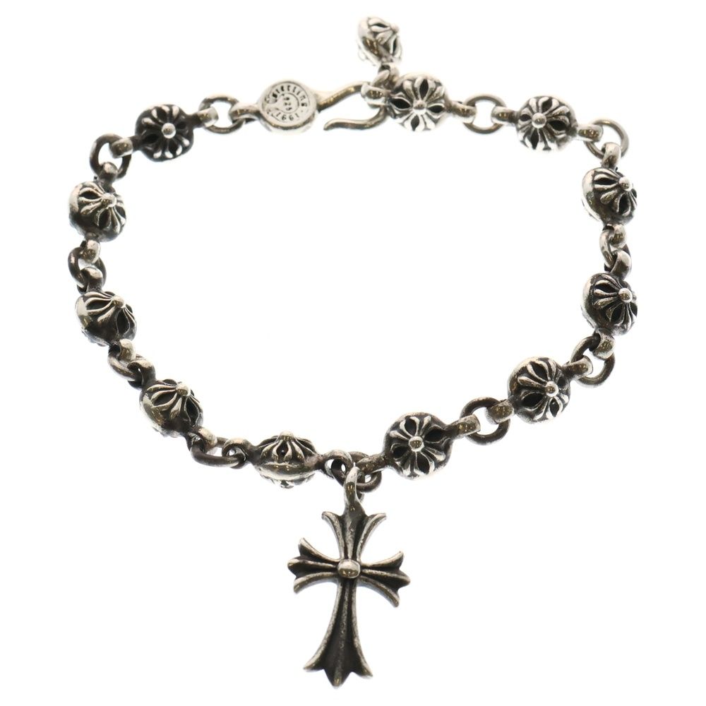 CHROME HEARTS クロムハーツ NO1 BALL CH CROSS 1クロスボールタイニーCHクロス シルバーブレスレット