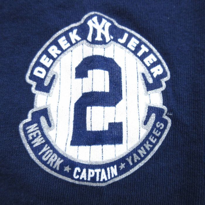 マジェスティック MLB ニューヨーク ヤンキース デレク ジーターS 古着希少 L/古着 マジェスティック 半袖 Tシャツ メンズ MLB ニューヨーク