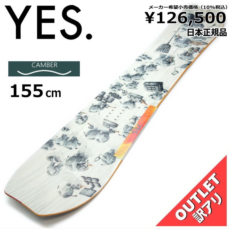 OUTLET[155cm]YES. WARCA Uninc JPS メンズ スノーボード 板単体 キャンバー パウダーボード 型落ち 日本正規品