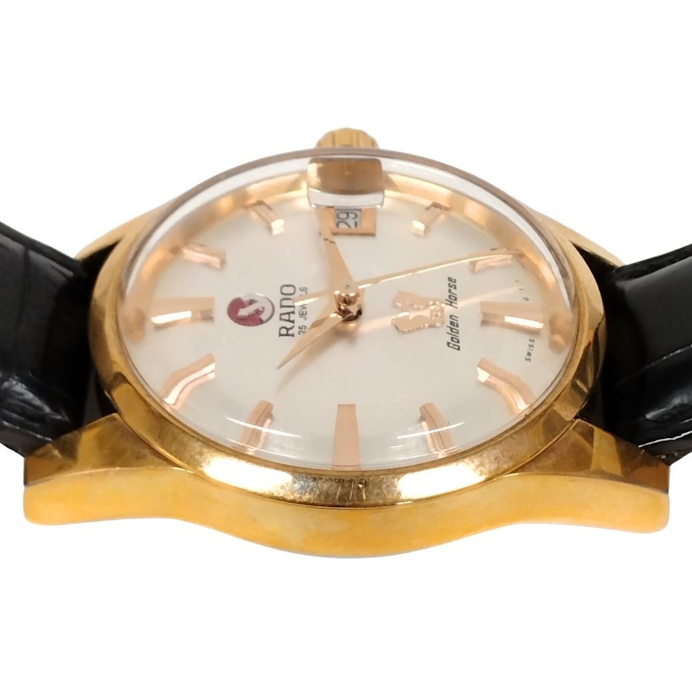 稼働 RADO ラドー 腕時計 自動巻き 箱あり カードあり ゴールド 白文字盤 ボーナスストア＋10% 【世界限定1,957本】 RADO ラドー