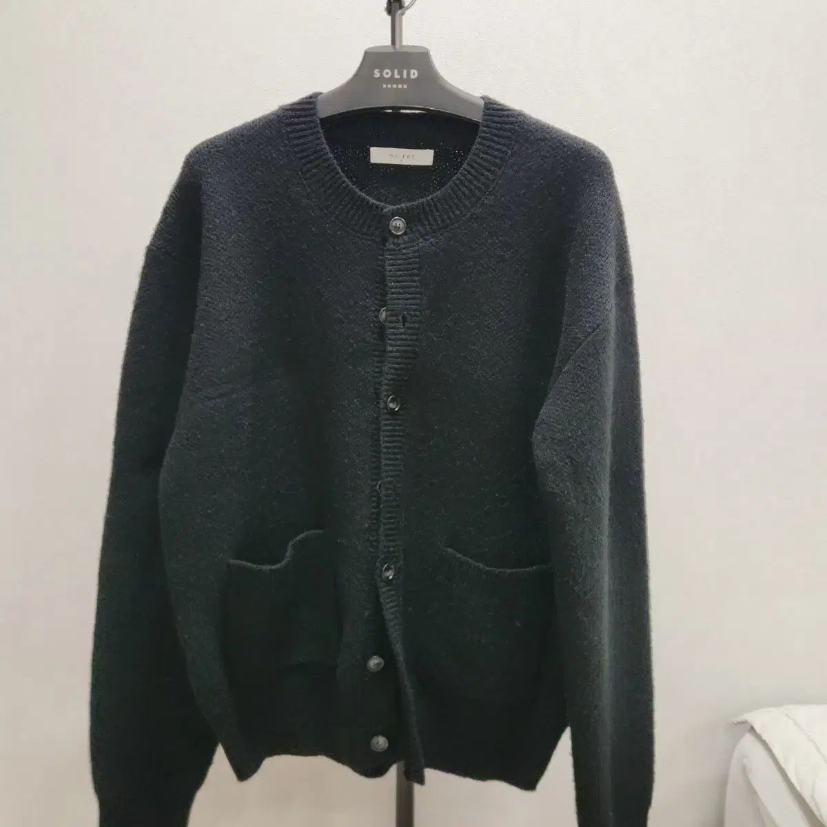 NOIRER ノイア アルパカ メリノ ラウンド カーディガン
