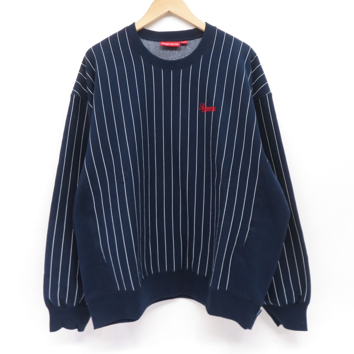 Supreme シュプリーム 2024SS Pinstripe Crewneck ピンストライプ 