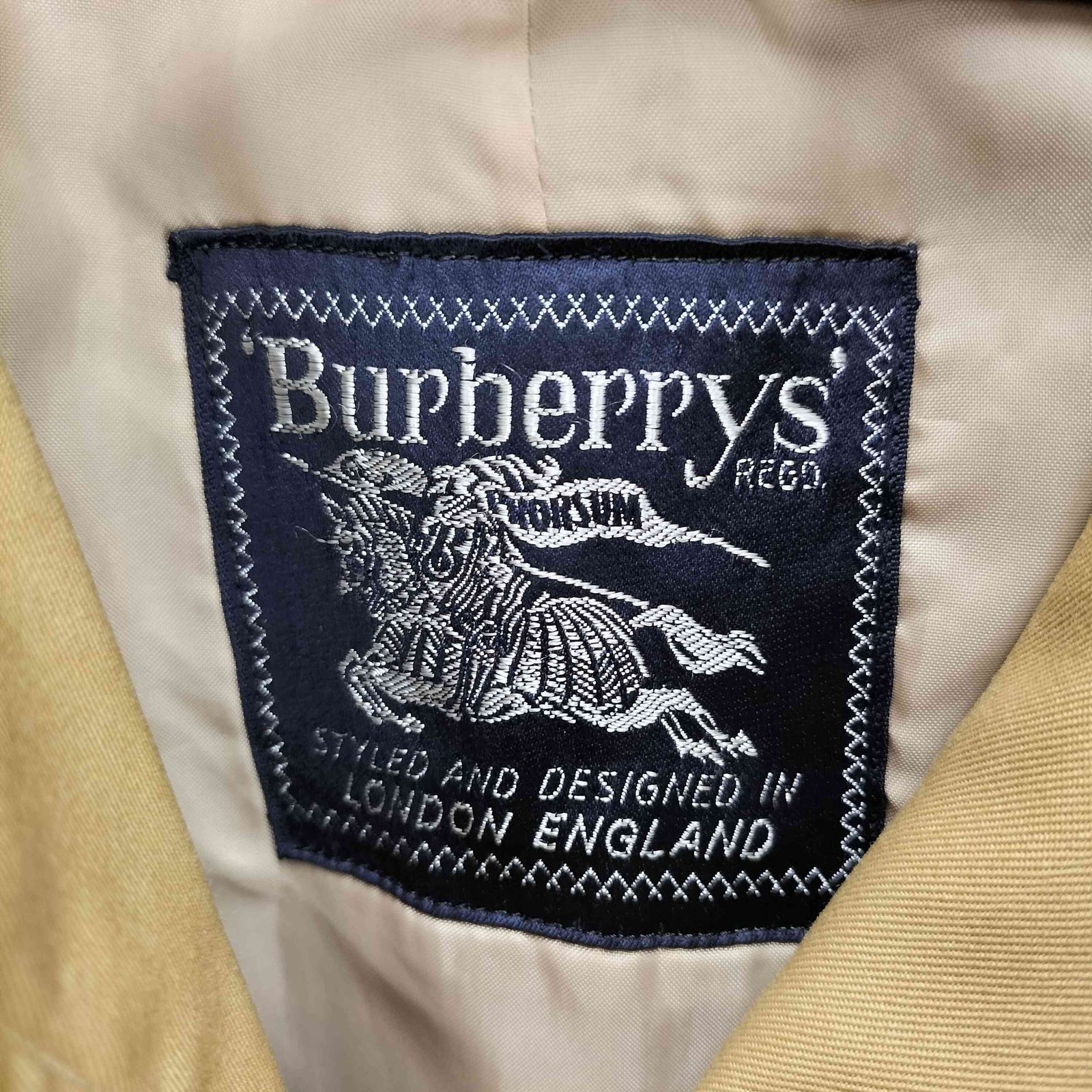 バーバリーズ BURBERRYS 60-70S チェックライナー付 比翼 ステンカラー