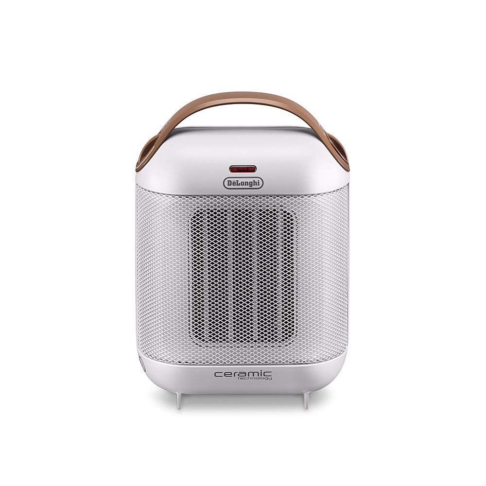 De Longhi デロンギ ファンヒーター カプスーラ HFX30C11-IW セラミックヒーター 足もと 手さき イタリアンデザイン コンパクト 薄型 ハイパワー 送風機能 取り外し フィルター ホワイト デロンギファミリー登録で5年