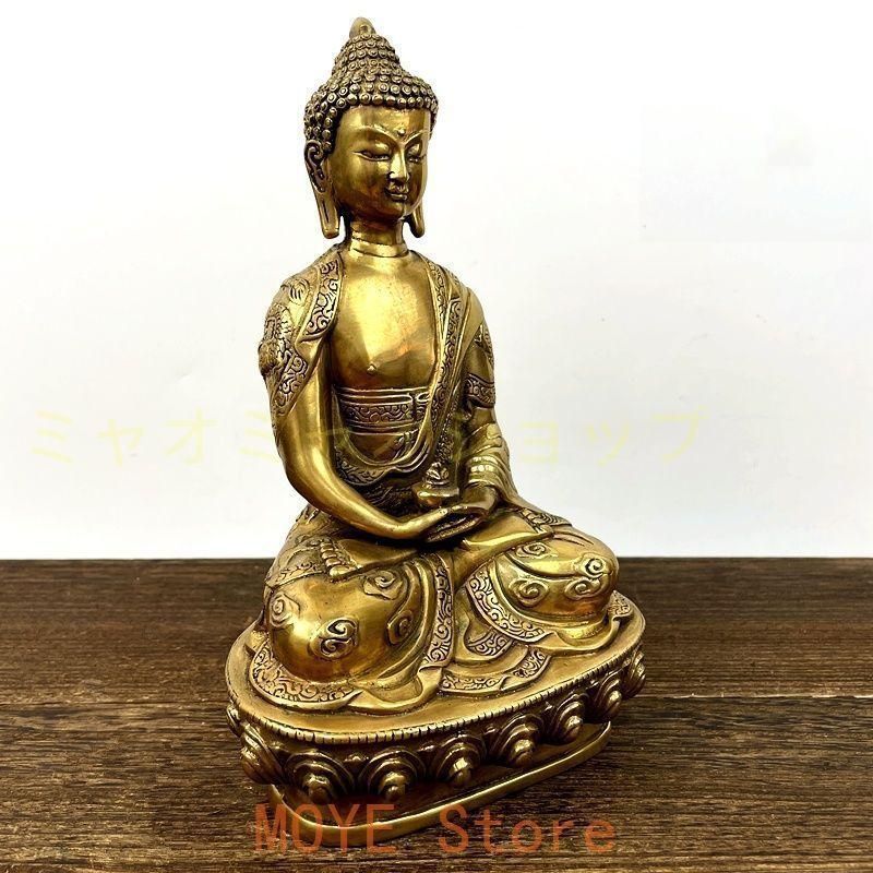 仏教美術 阿弥陀仏如来仏像 家 玄関 仏堂奉納 銅製 銅器
