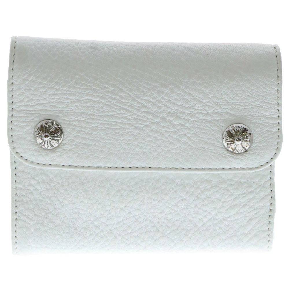 CHROME HEARTS クロムハーツ WAVE MINI ウェーブミニ クロスボールボタンレザーウォレット財布