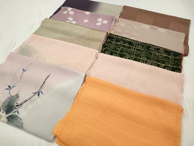 平和屋着物☆和装小物 上質な帯揚げ 10枚セット 逸品 CAAM5231qe