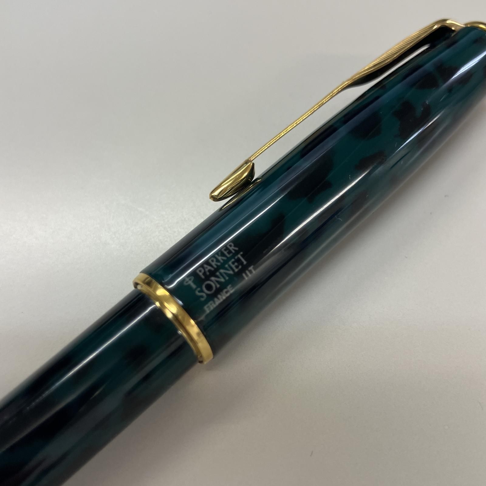 卸し売り購入 Parker パーカー SONNET 万年筆 グリーンマーブル PARKER刻印 コレクション