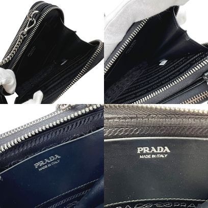 中古】 PRADA プラダ トライアングル ビジュー チェーンポーチ
