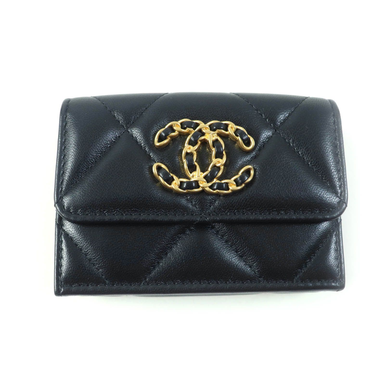 美品☆CHANEL シャネル AP1789 19 スモール フラップ ウォレット 