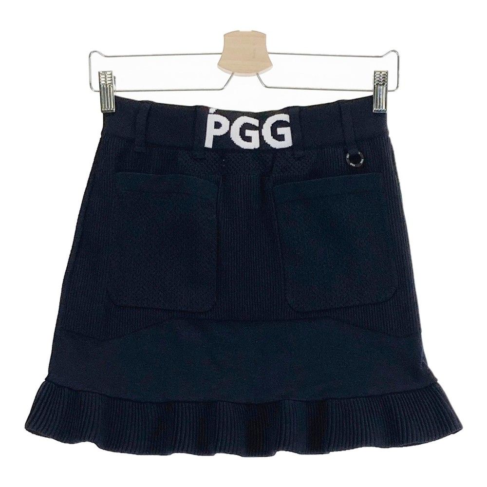 サイズ：0 PGG PEARLY GATES パーリーゲイツ  裾フレア ニットスカート  ネイビー系 [240101473187] ゴルフウェア レディース ストスト PGG PEARLY GATES パーリーゲイツ 裾フレア ニットスカート