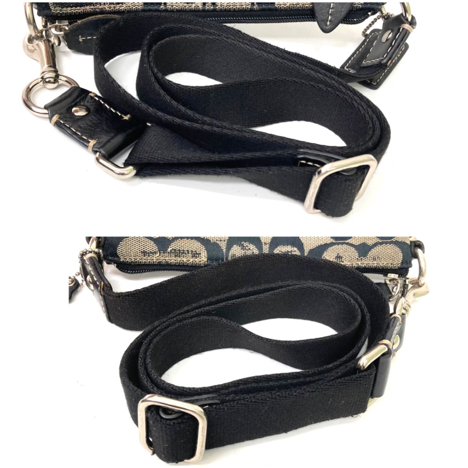 COACH】 コーチ ショルダーバッグ シグネチャー柄 黒系 ☆ - メルカリ