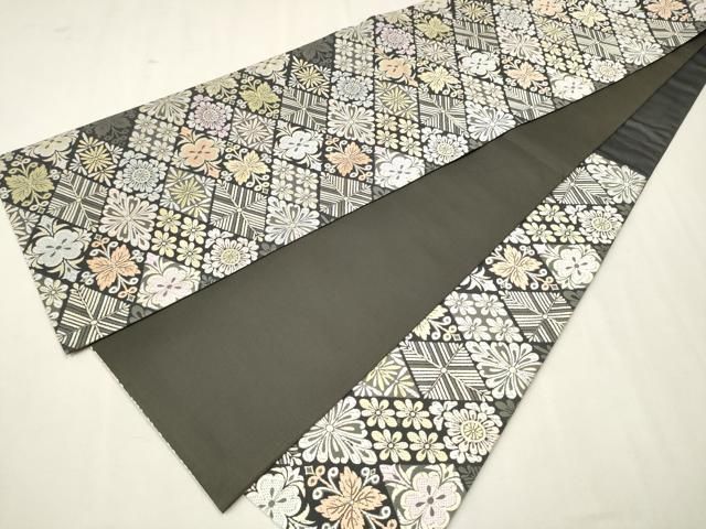 平和屋着物●六通柄袋帯　唐織　初華　松菱文　正絹　逸品　CAAR7991hy 平和屋着物○六通柄袋帯 唐織 初華 松菱文 正絹 逸品 CAAR7991hy