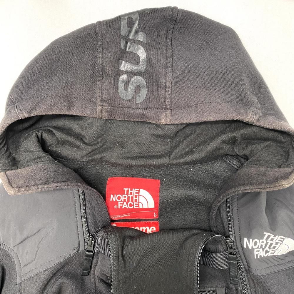 中古】Supreme×THE NORTH FACE 16SS パーカー ブラック Lサイズ  