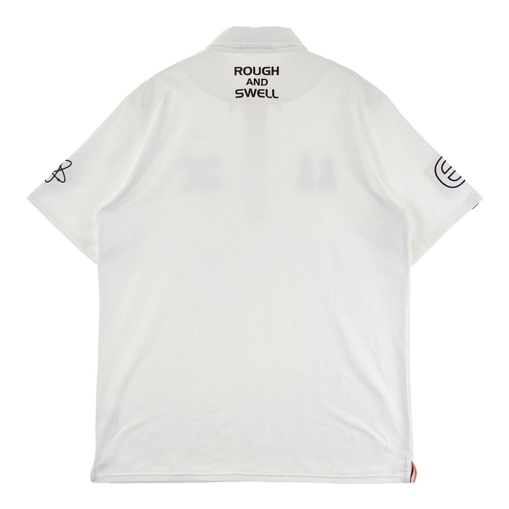 ラフアンドスウェル rough & swell 半袖ポロシャツ　ホワイト　L ROUGH&SWELL ラフアンドスウェル 半袖ポロシャツ ホワイト L