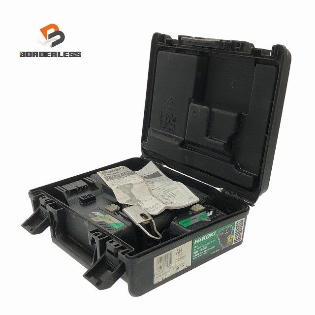 品 HIKOKI ハイコーキ 18V コードレスインパクトドライバー WH18DC 黒 マルチボルトバッテリー2個 2.5Ah 充電器 ケース117384