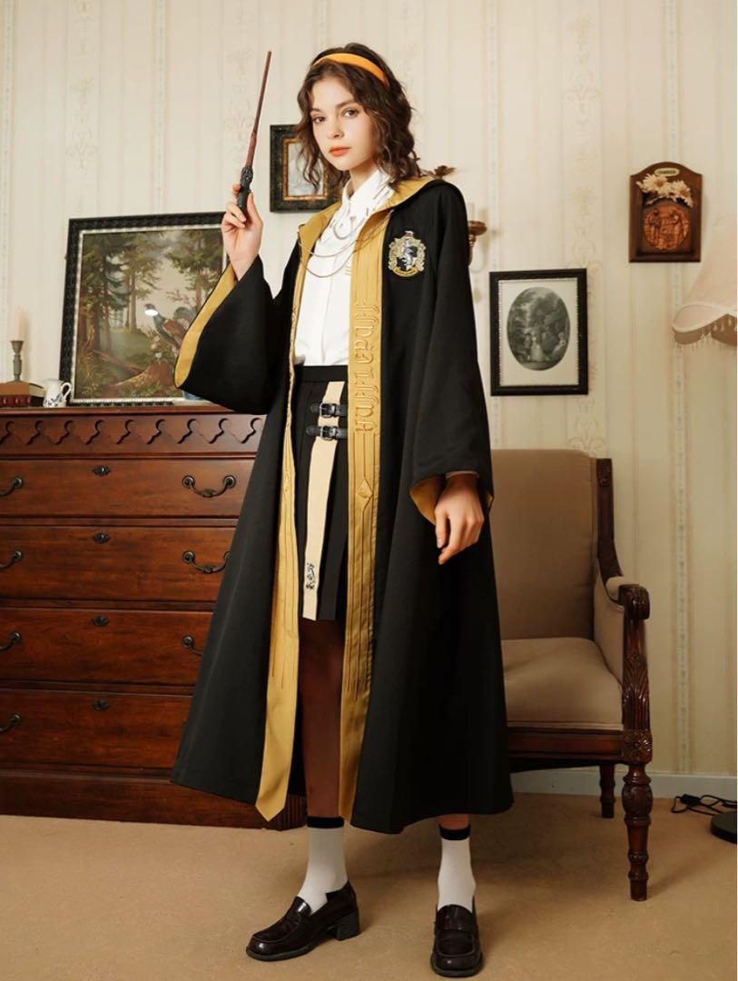美品 USJ ハリー・ポッター スリザリン フード付ローブ L コスプレ ハリーポッター スリザリン ローブ ネクタイセット USJ コスプレ 仮装