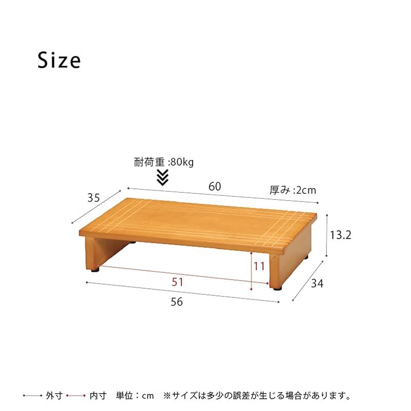 幅60×奥行35×高さ13.2cm アジャスター付きNK-635