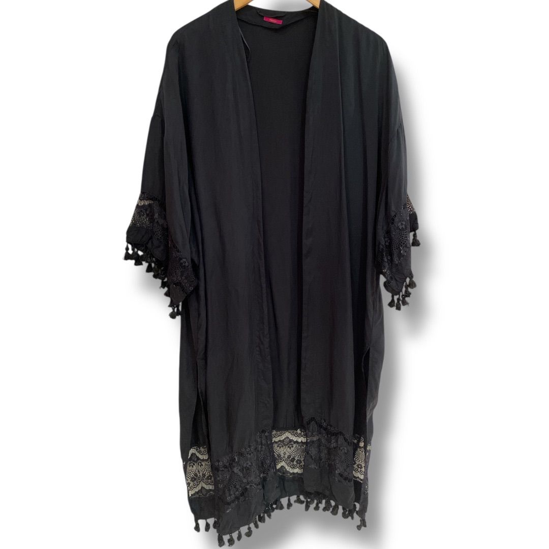 mikomori ミコモリ レースロングガウン mikomori ミコモリ TASSEL LACE GOWN 前開きタイプ タッセル
