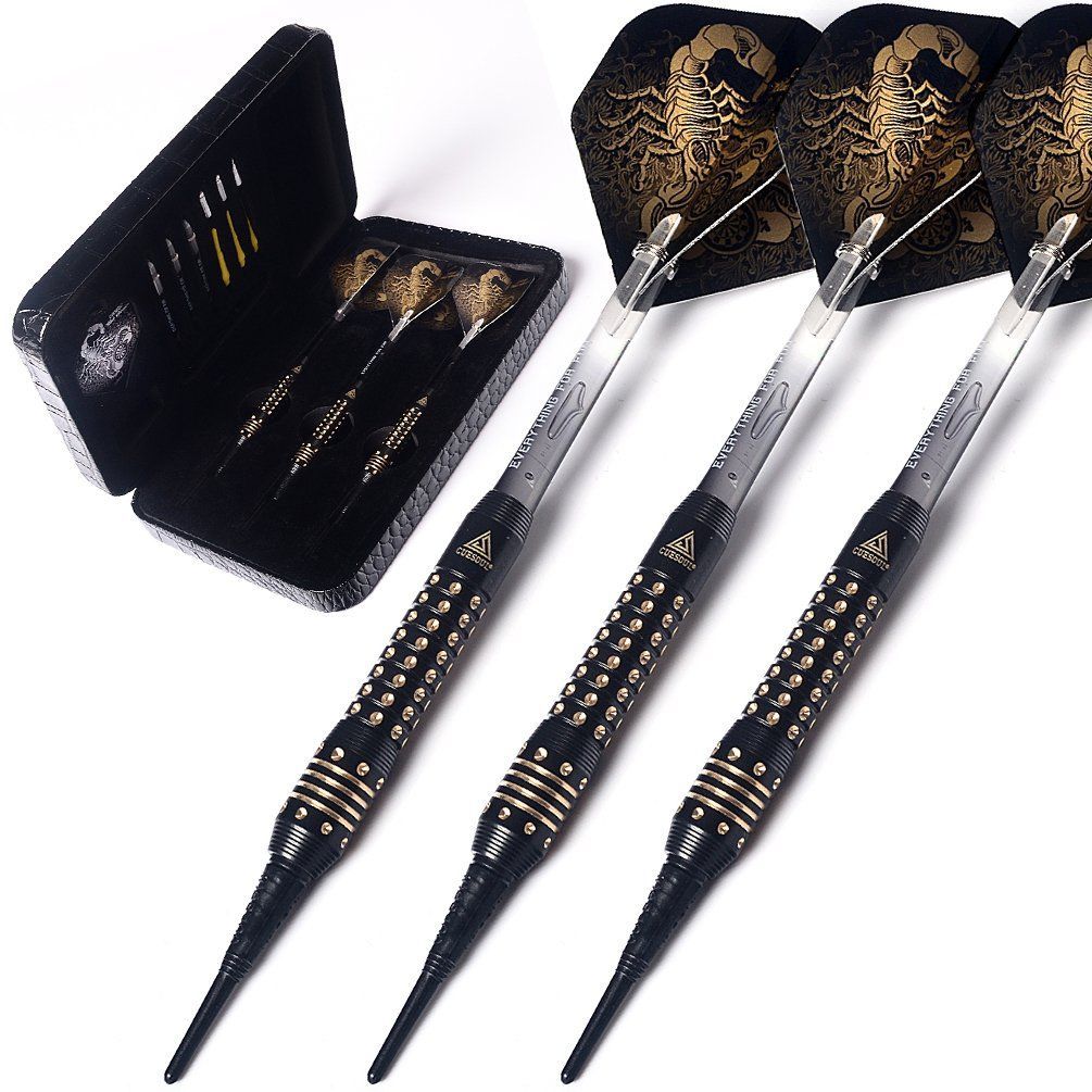 【数量限定】Black Scorpion CUESOUL16g真鍮製ダーツバレル3本セット、おしゃれなブラックスコーピオンデザインソフトダーツセット（HX-STL-B2306）