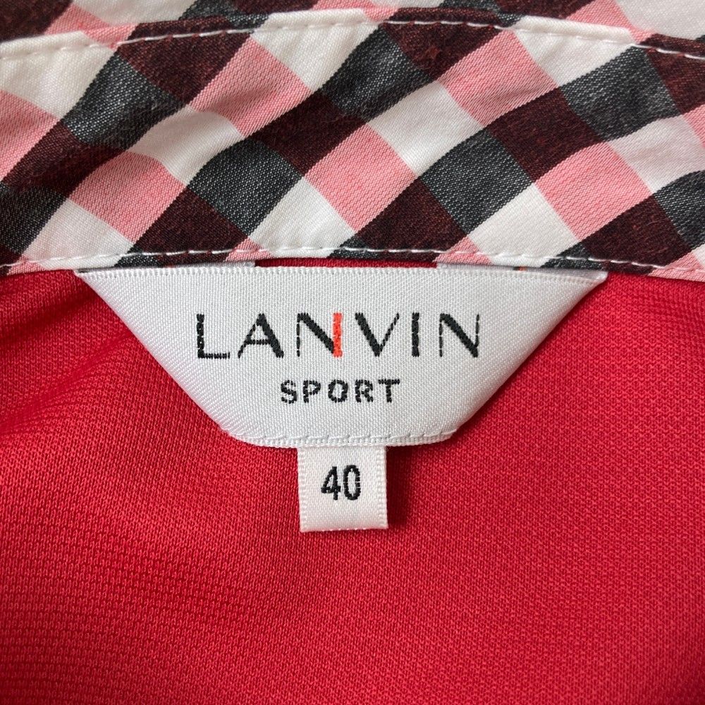 サイズ：40 LANVIN SPORT ランバン スポール  半袖ポロシャツ ロゴ刺繍 レッド系 [240101493955] ゴルフウェア レディース ストスト サイズ：40 LANVIN SPORT ランバン スポール 半袖ポロシャツ