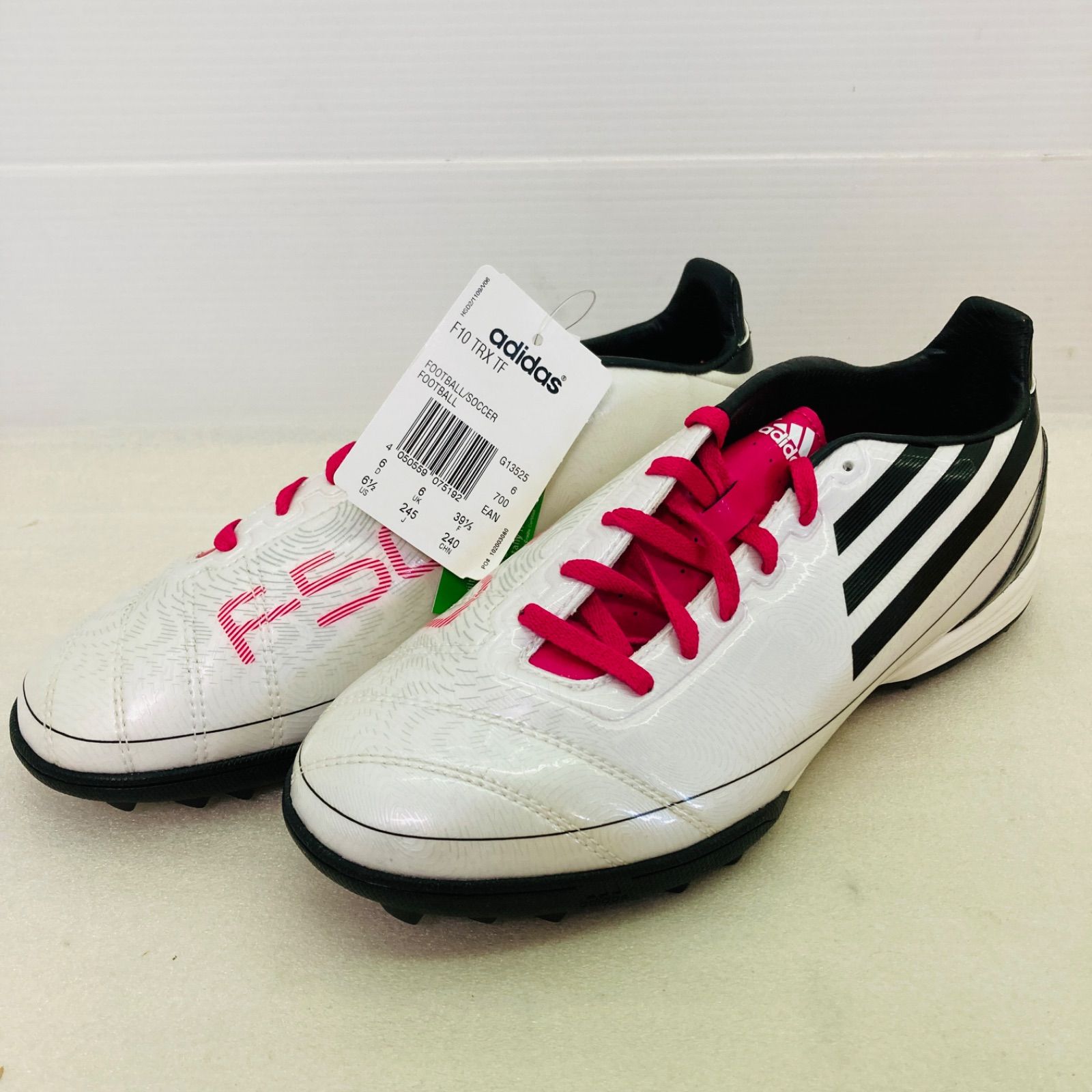 未使用品】【24.5㎝】 adidas F10 TRX TF(ホワイト×ピンク) G13525 