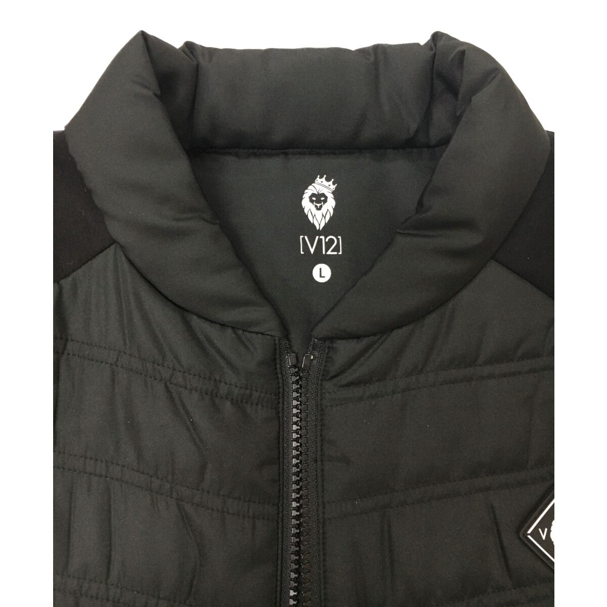 メンズ ヴィ・トゥエルヴ V12 ブルゾン 中綿入り 異素材切替 防寒 アウター メンズ ヴィ・トゥエルヴ V12 ブルゾン 中綿入り 異素材切替