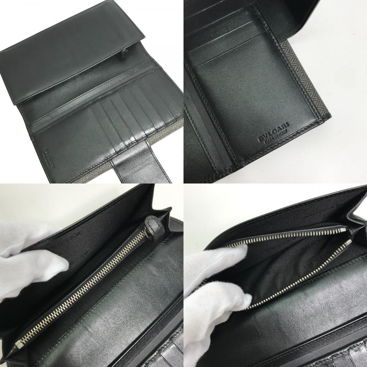 BVLGARI ブルガリ 長財布 ロゴ 33385 PVC/レザー - メルカリ