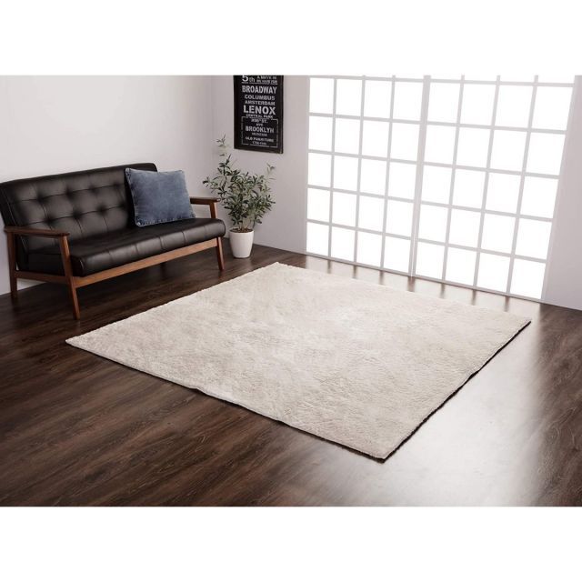 ラグ カーペット 4畳 無地 シャギー調 ショップ 選べる7色 『ラルジュ