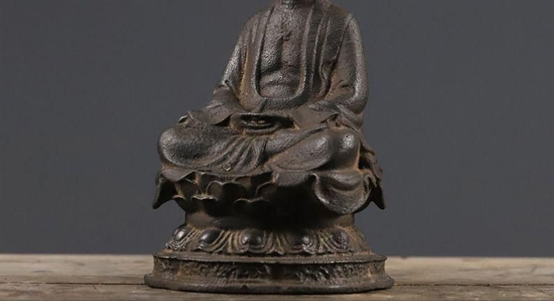 鉄器  鉄仏  蓮華座釈迦像   工芸品 美術品 置物 鉄器 鉄仏 蓮華座釈迦像 工芸品 美術品 置物 - メルカリ