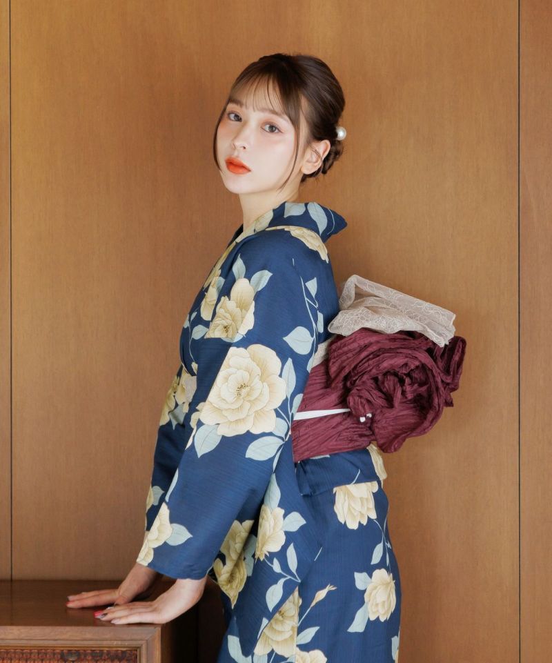 洋花の薔薇重ね　浴衣　Dita ディータ　5点セット　新品未使用 洋花の薔薇重ね 浴衣 Dita ディータ 5点セット 新品未使用
