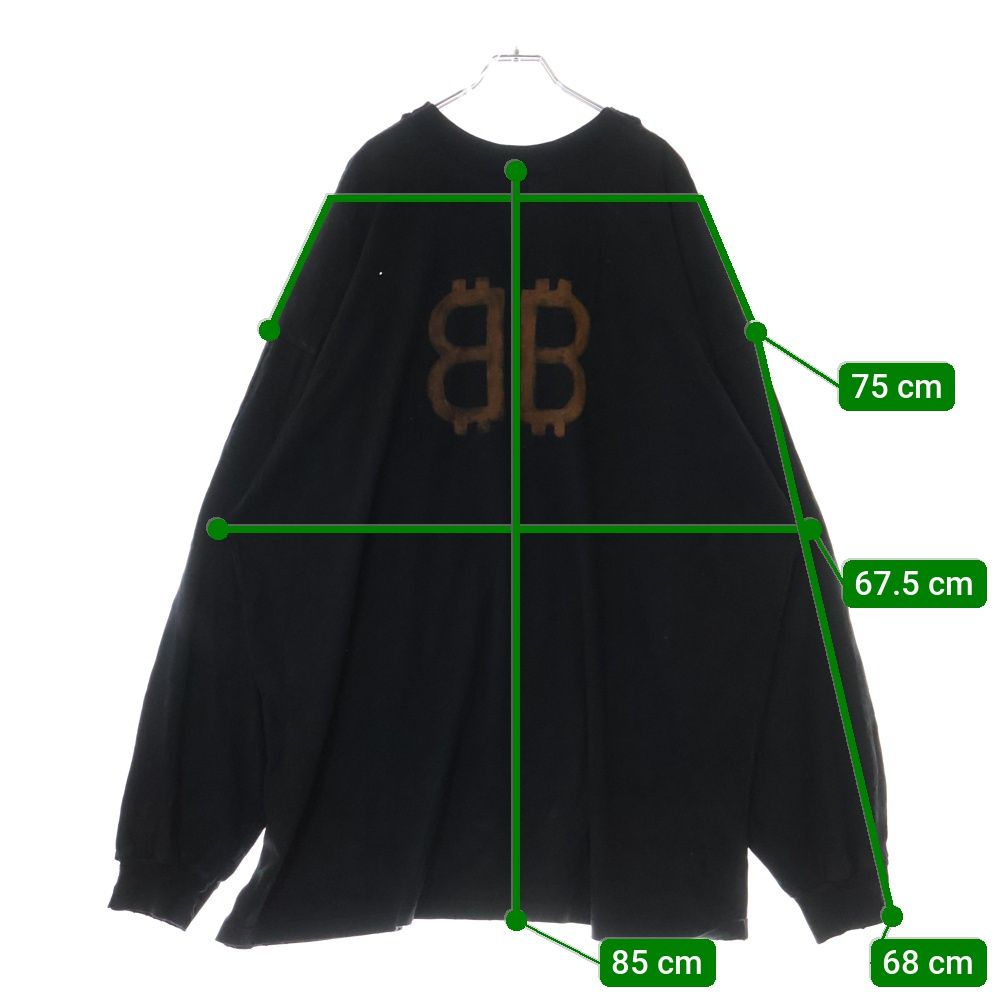 BALENCIAGA メンズ パリ ムーン ダブルフロント 長袖Tシャツ BALENCIAGA メンズ パリ ムーン ダブルフロント 長袖Tシャツ