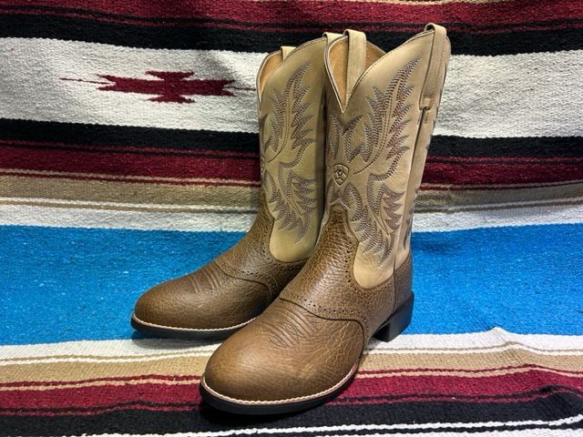 ARIAT アリアット HERITAGE STOCKMAN WESTERN BOOT TUMBLED-BROWN