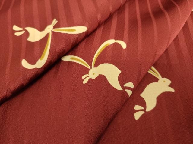 平和屋着物○上質な小紋 跳び兎 やまと誂製 正絹 逸品 DAAN1014az 平和