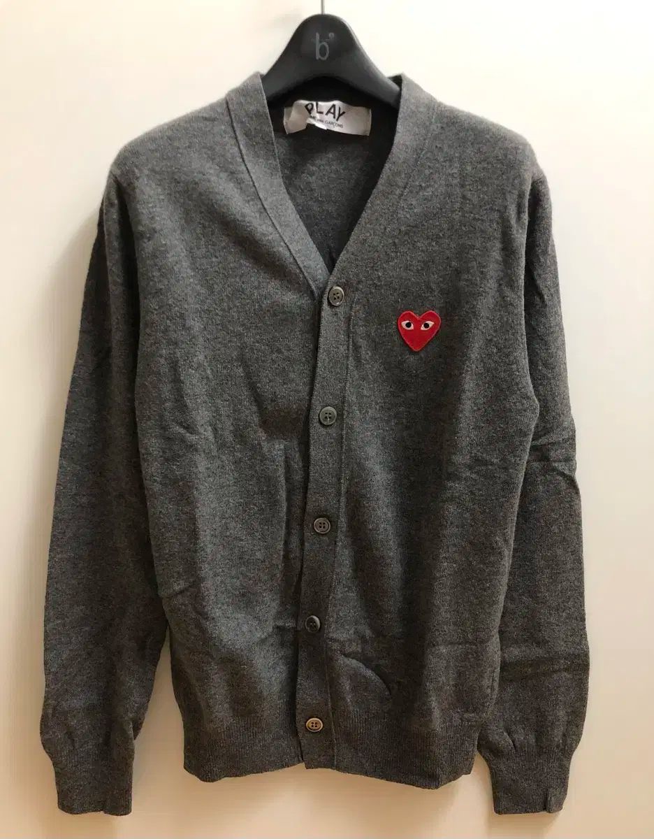 COMME des GARCONS コム デ ギャルソン レッドワッペン カーディガン メンズ S グレー