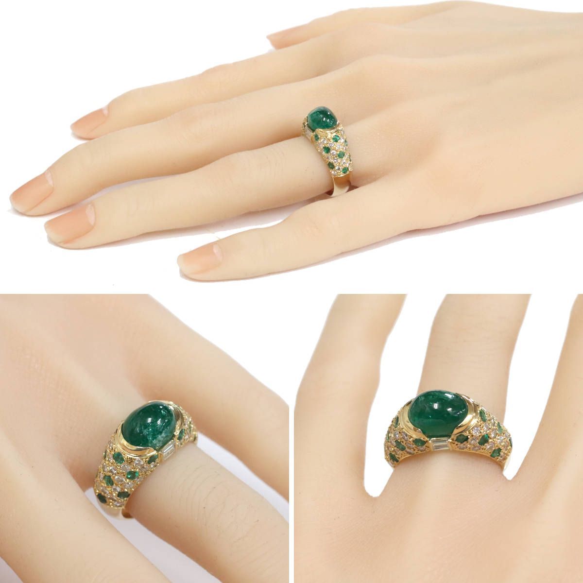 K18エメラルドダイヤモンドリング 3.25 0.69 0.17 0.86 8.8g #14  