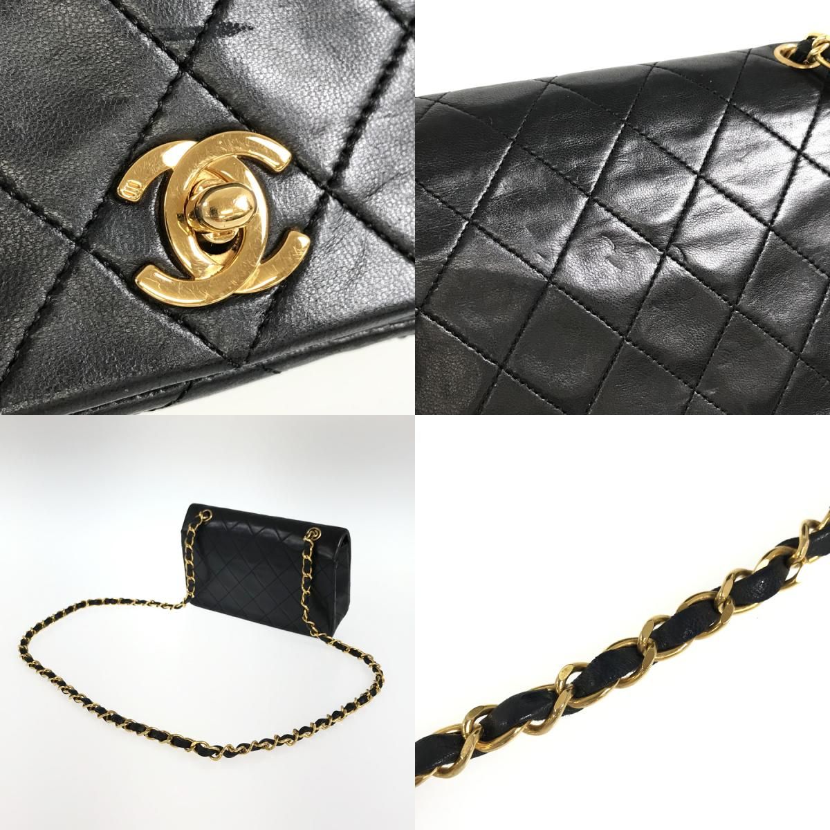 シャネル CHANEL ミニ マトラッセ ターンロック チェーンショルダー
