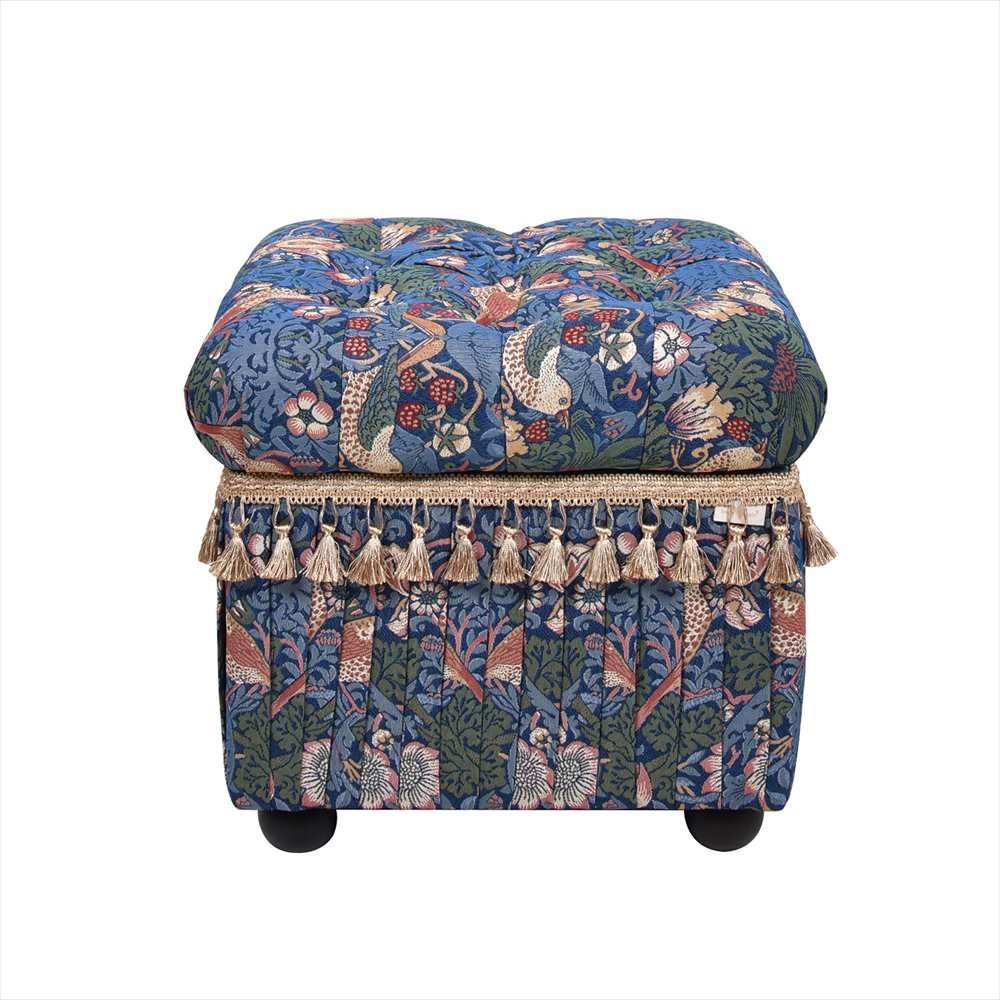 ジェニファーテイラー ベンチボックス 収納付き スツール ベージュ ジャガード プリンセス 姫系 カルトナージュ JENNIFER TAYLOR Heirloom 収納付き ベンチスツール ベンチチェスト 収納スツール