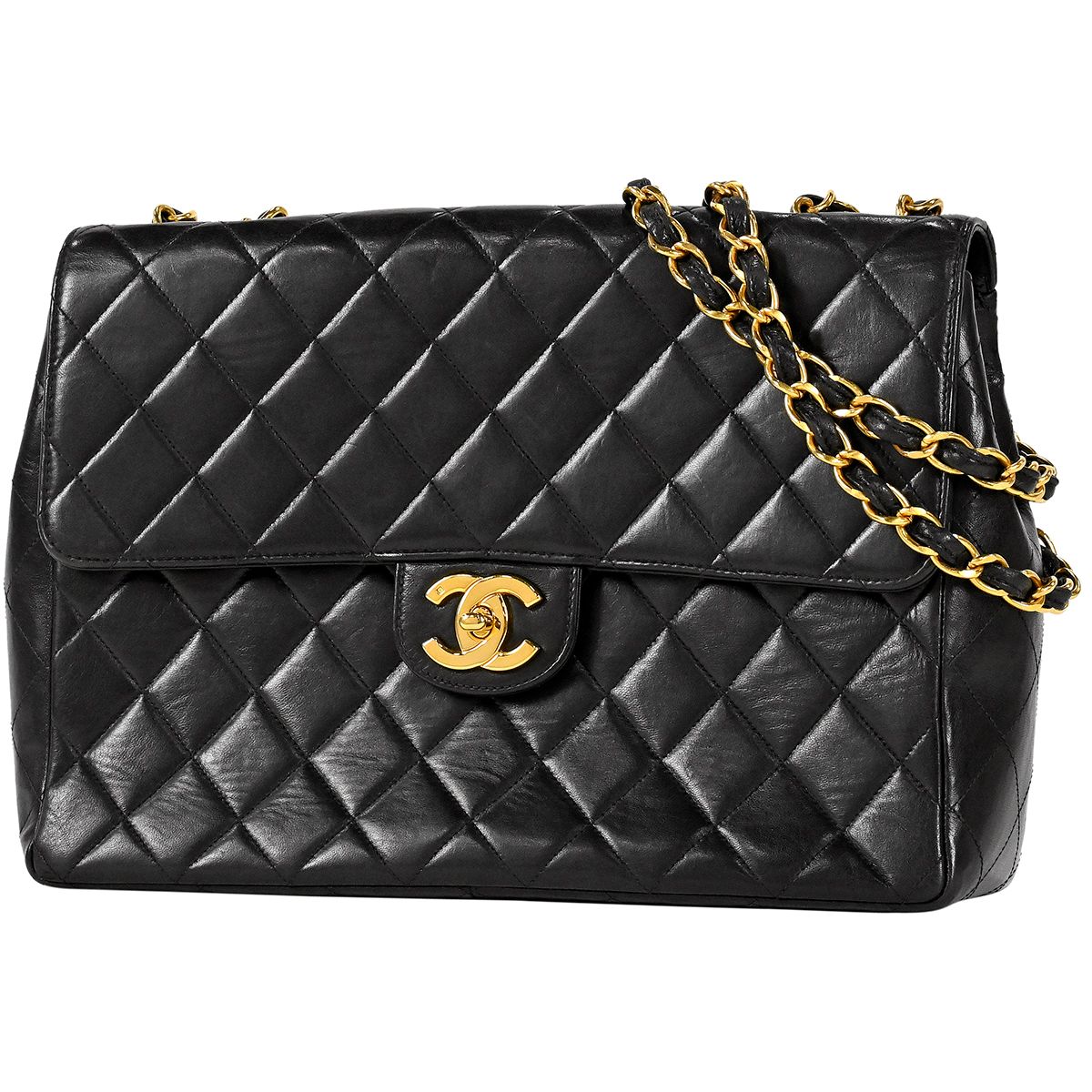 シャネル CHANEL デカ マトラッセ シングルフラップ チェーン 