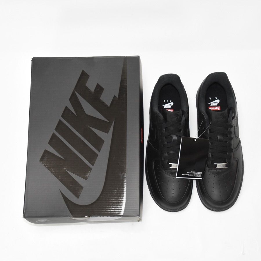 新品 未使用】NEW Supreme × Nike Air Force 1 Low Black シュプリーム