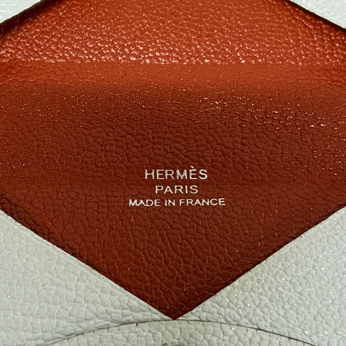 HERMES(エルメス) カードケース カルヴィ ルーブリュム×ブリック シェーブル