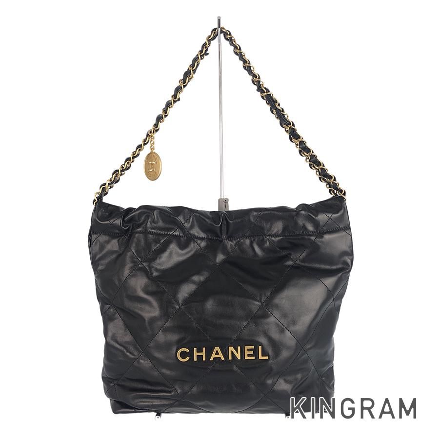 シャネル CHANEL 22スモール 2022年春夏 ゴールド金具 AS3260 ブラック