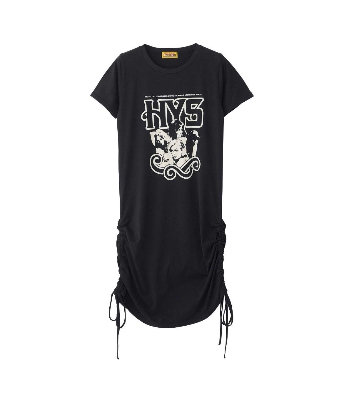 現行 ヒステリックグラマーHYSTERICGLAMOUR TRAVEL GIRL ワンピース Tシャツ