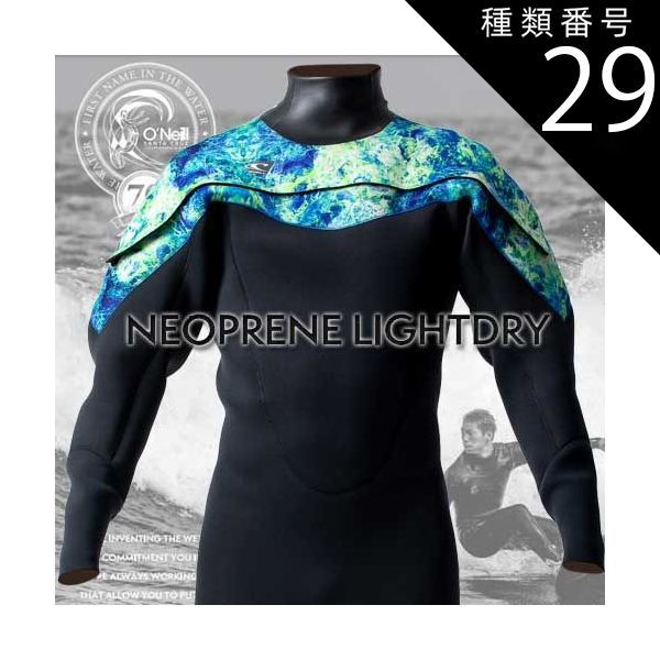 種類29：ブラック/ボタニカルブルー/XL 【O'NEILL/オニール】ネオプレン ライトドライ WLD-100A2 3ｍｍ メンズ 男性 秋冬 ドライスーツ