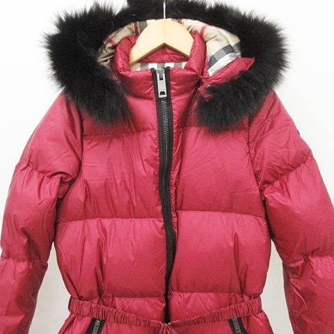 【極美品】レディース 可 バーバリー チルドレン ジャケット アウター 14Y バーバリー チルドレン BURBERRY CHILDREN 美品 フード ファー