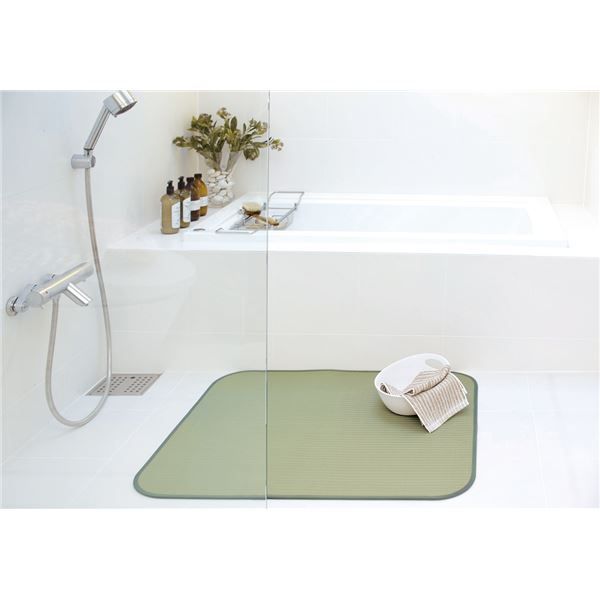 お風呂用 消臭畳|バスマット 約80×120cm 日本製 洗える 防滑 消臭 防炎効果 美爽 〔脱衣所 バスルーム お風呂〕 代引不可