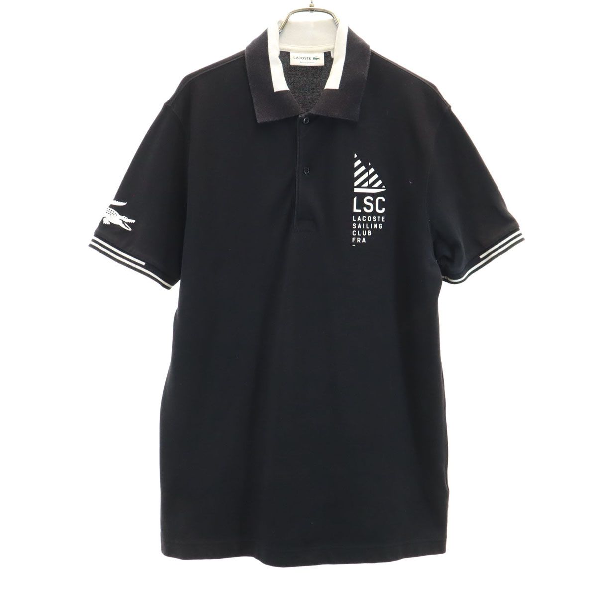 LACOSTE ラコステ　ブラック ポロシャツ 半袖 LACOSTE（ラコステ） 半袖ポロシャツ ブラック | セレクト