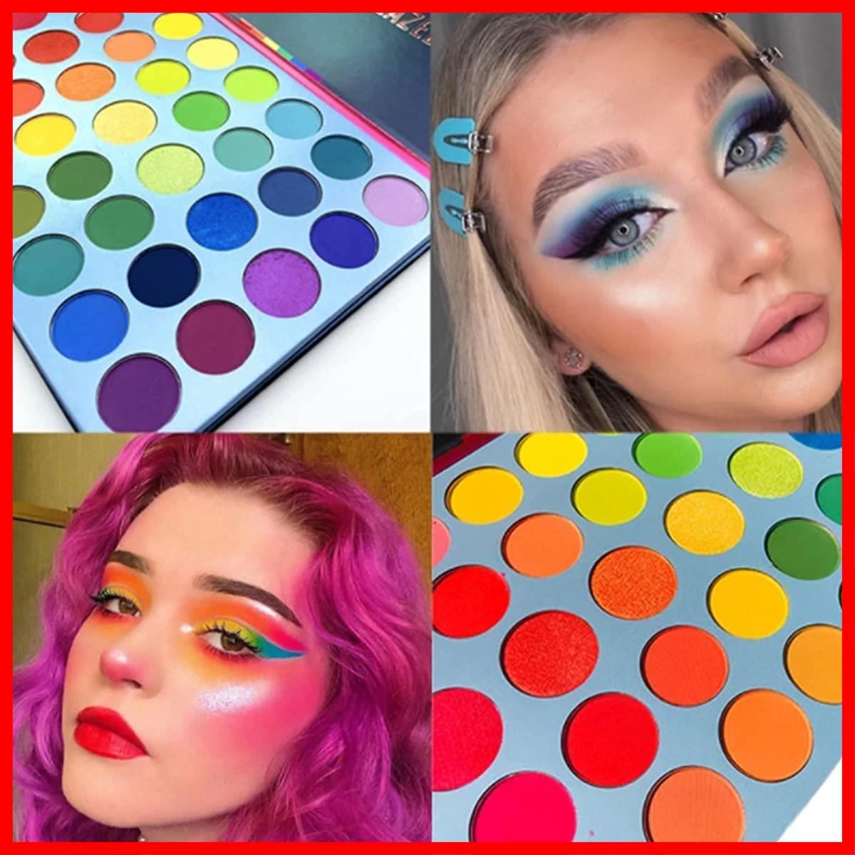 ズマットシマーアイシャドウパレットハイライト着色されたカラフルな長持ちする防水メイクアップパレット化粧品メタリック ナチュラルブレンドメイクアップアイシャドウパウダー