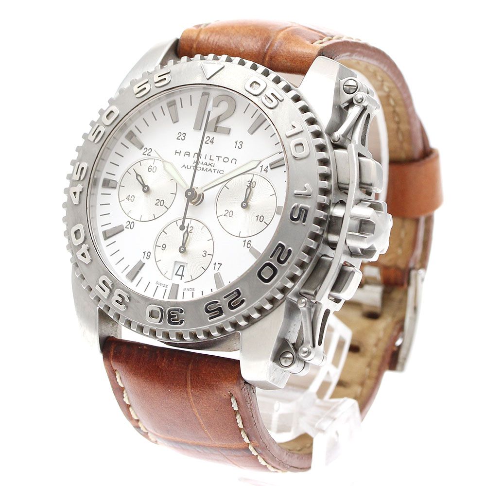 ハミルトン HAMILTON H635560 カーキ アクション クロノグラフ 自動巻き メンズ_914564