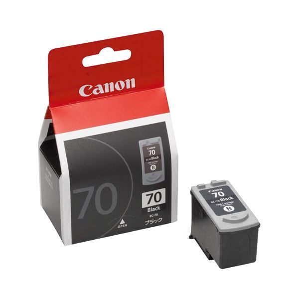 （まとめ） キヤノン Canon FINEカートリッジ BC-70 ブラック 0